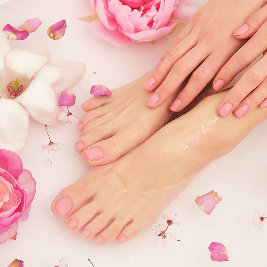 Rose Gold Pedicure Hot Stone Rose Gold Pedicure Hot Stone